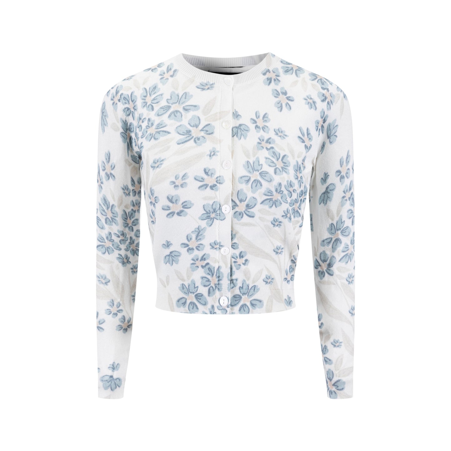 Blue Floral Knit Twinset