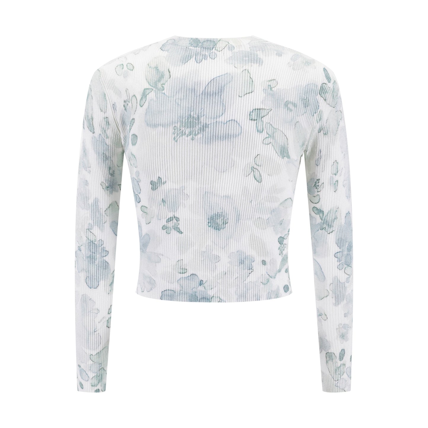 Grey Floral Knit Twinset