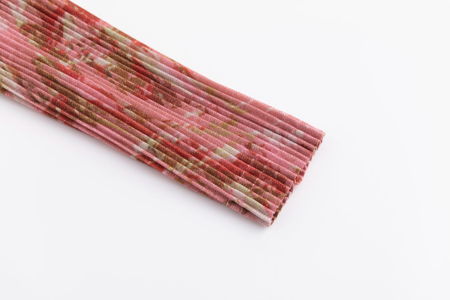 Red And Pink Print Accordion Dress
