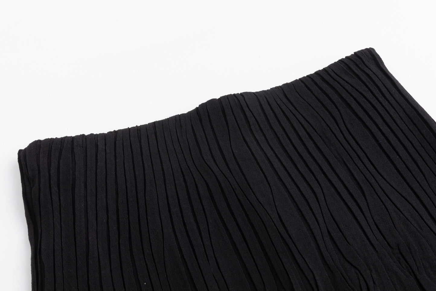 Pleated Chiffon Skirt - Black