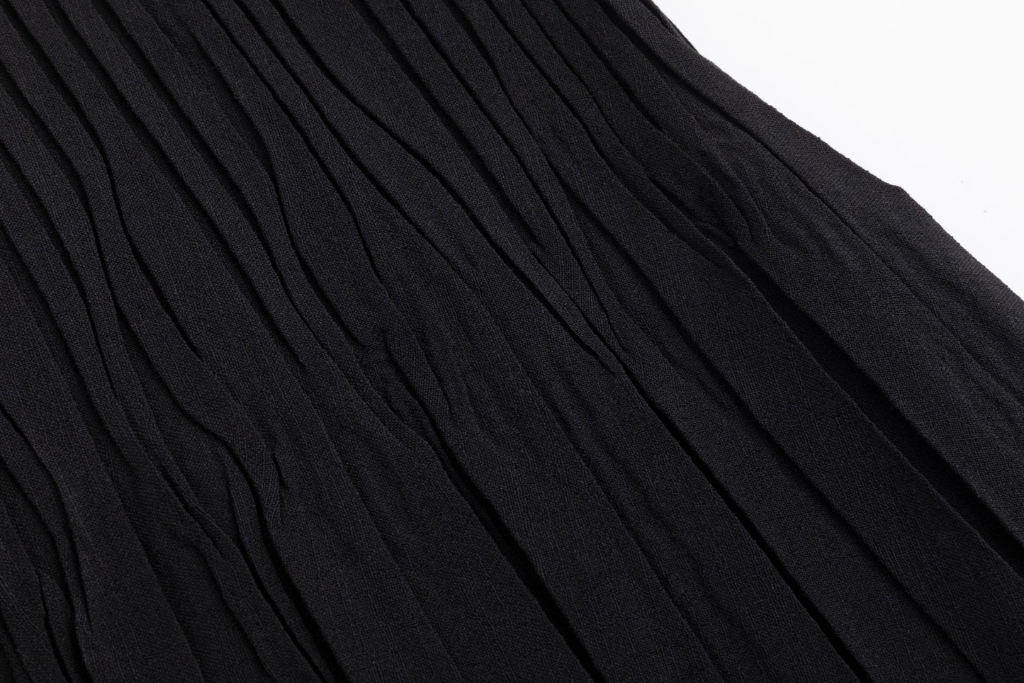 Pleated Chiffon Skirt - Black