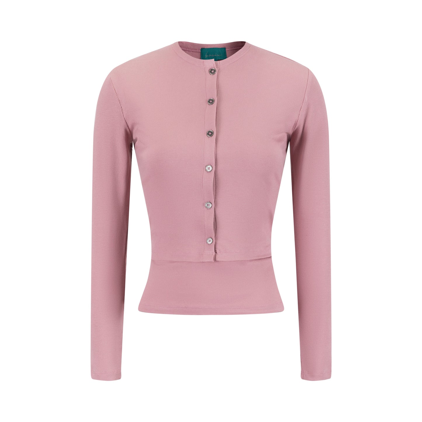 Cropped Ribbed Twin Set- Pink