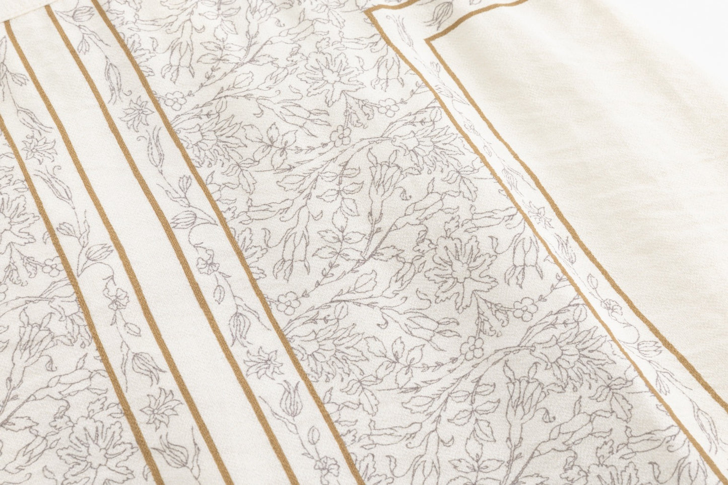 Ivory Skirt With Orange Print