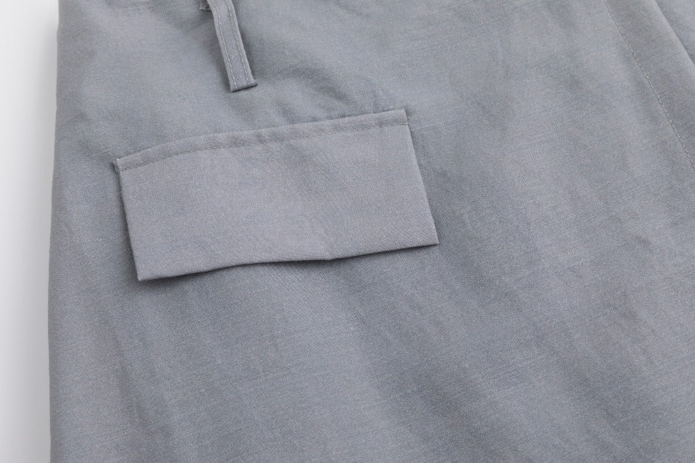 Grey Painted Flower Wrap Skirt