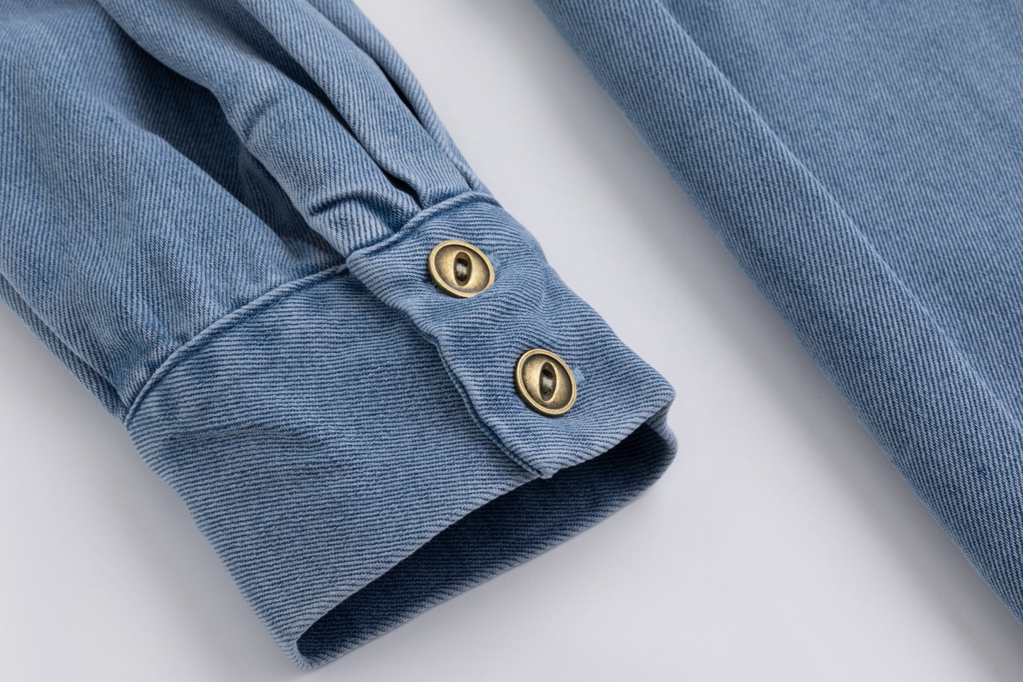 Denim Button Dress - Blue