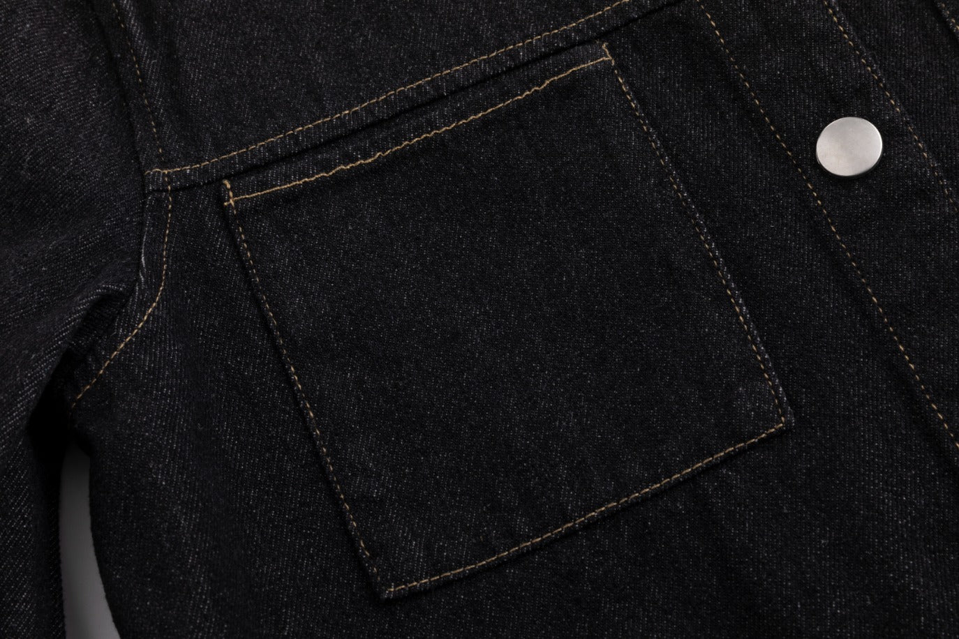 Ragged Edge Multi Pocket Denim Dress - Black