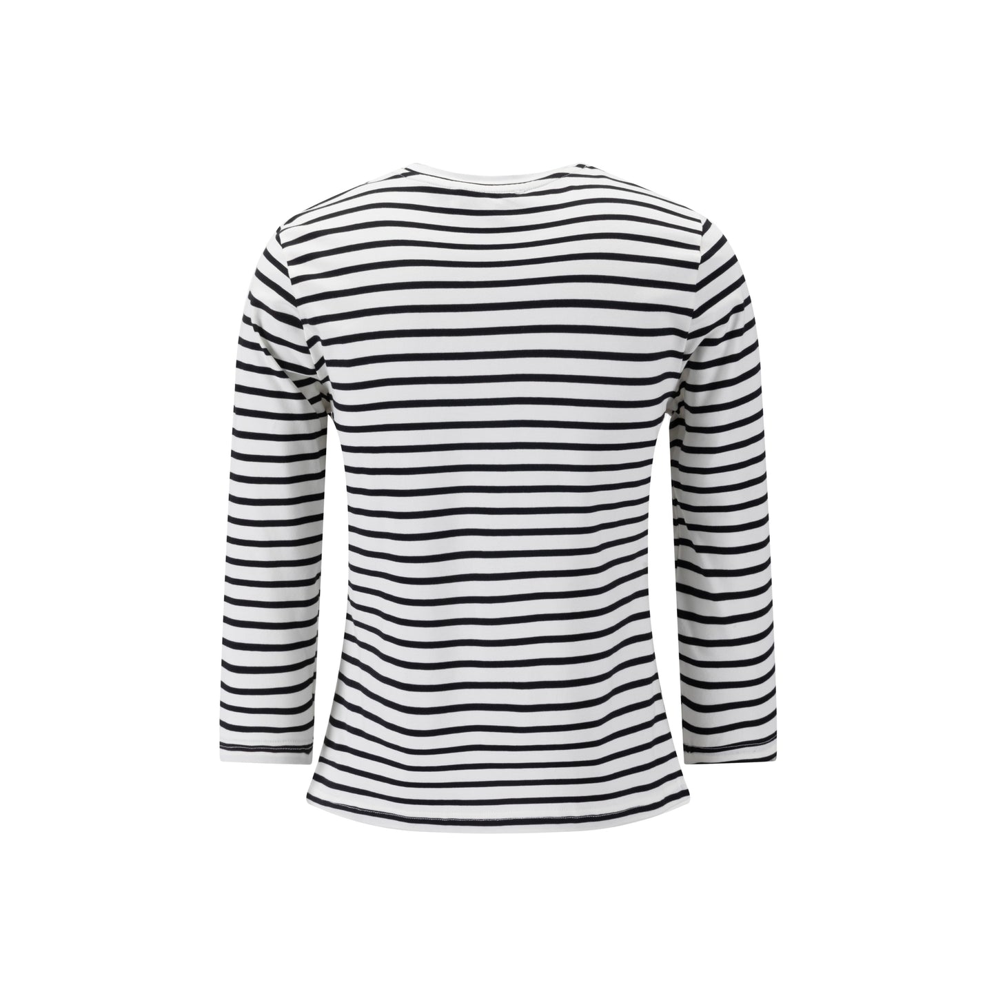Lemon Embroidery Striped White Top