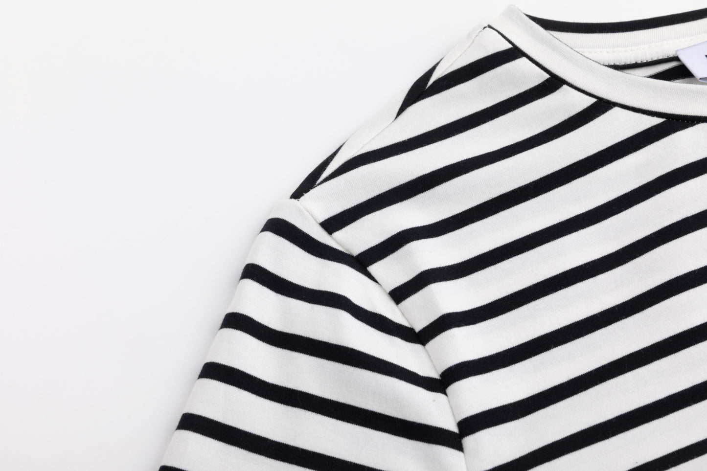 Lemon Embroidery Striped White Top