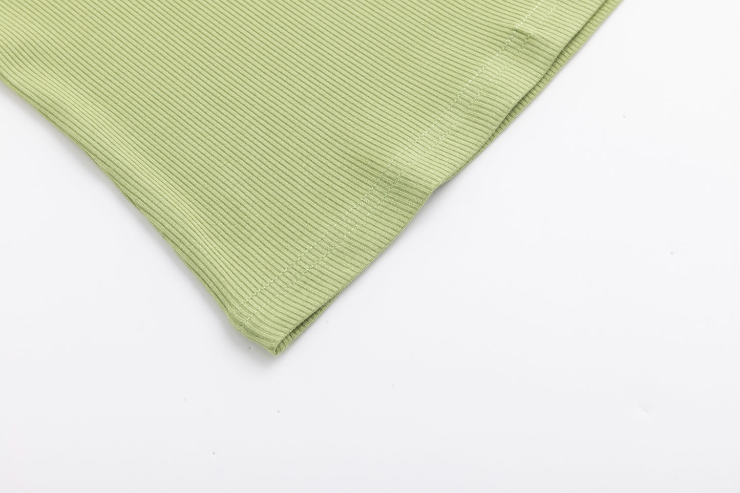 Basic Ribbed Tee - Matcha