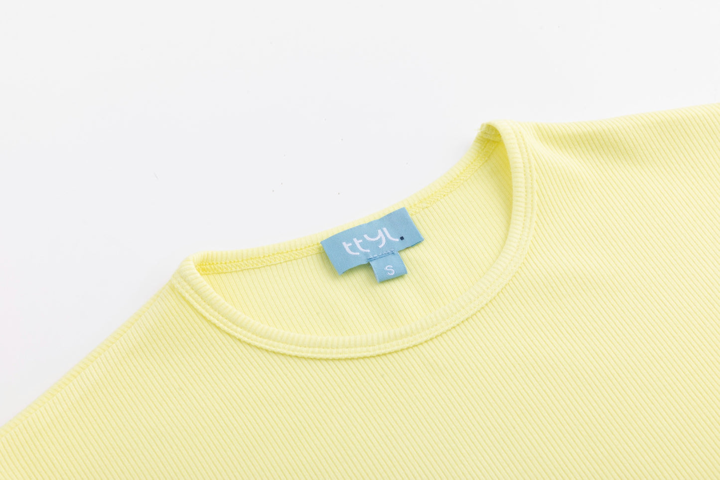 Basic Ribbed Tee - Lemon