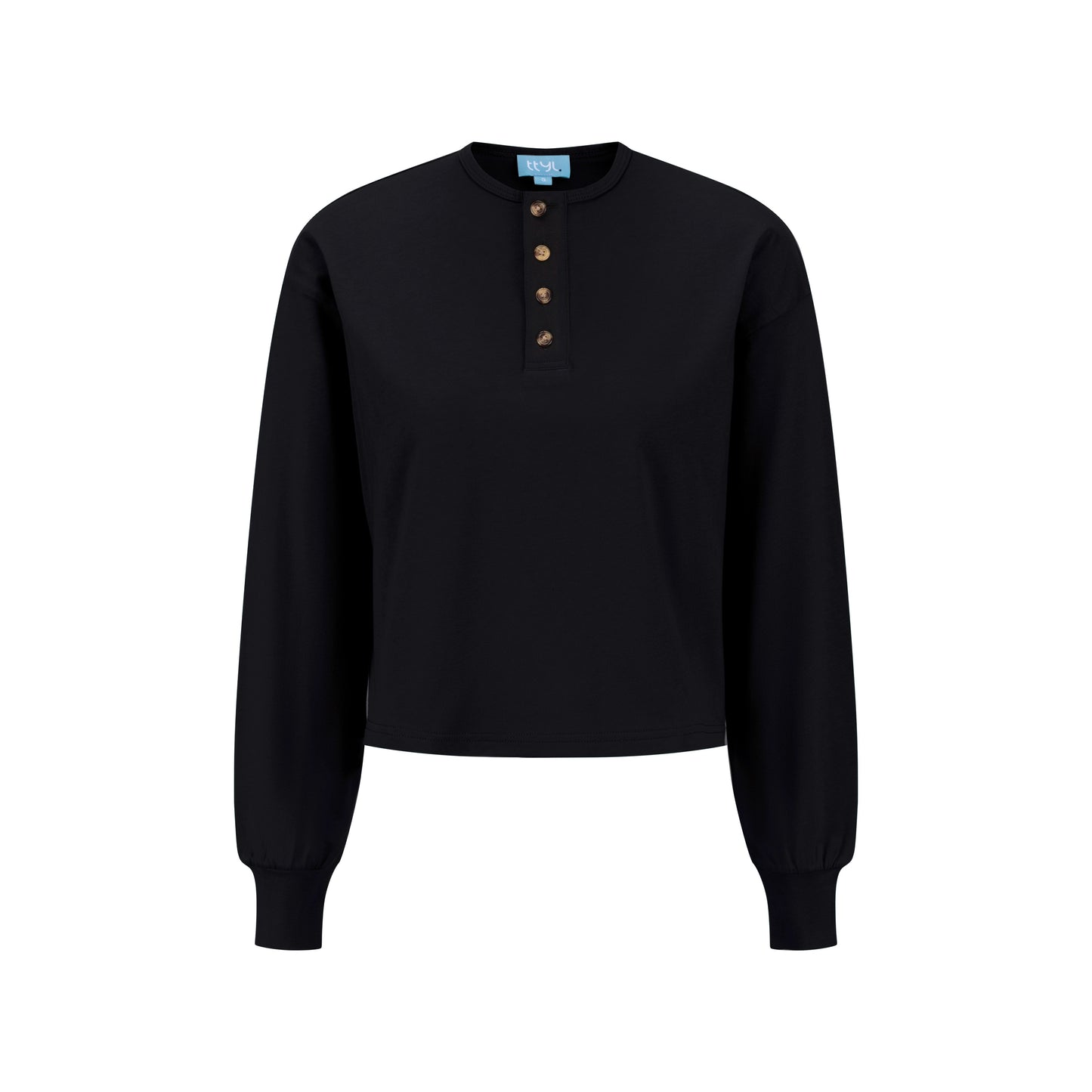 Basic Placket Dolman - Black