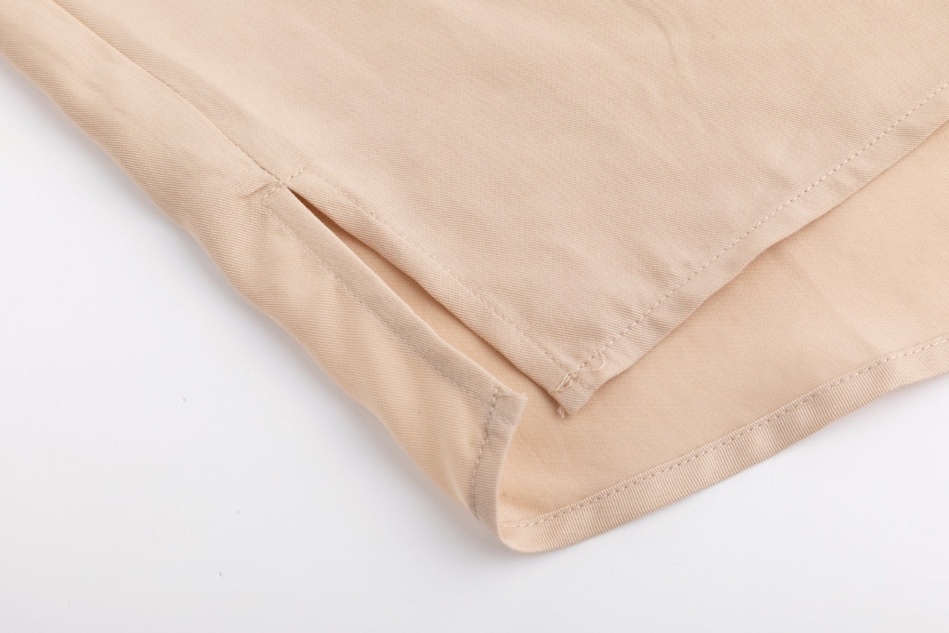 Drawstring Neckline Top- Parchment