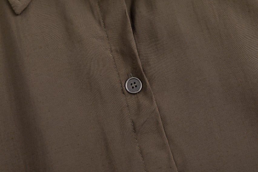 Cargo Linen Dress - Fawn