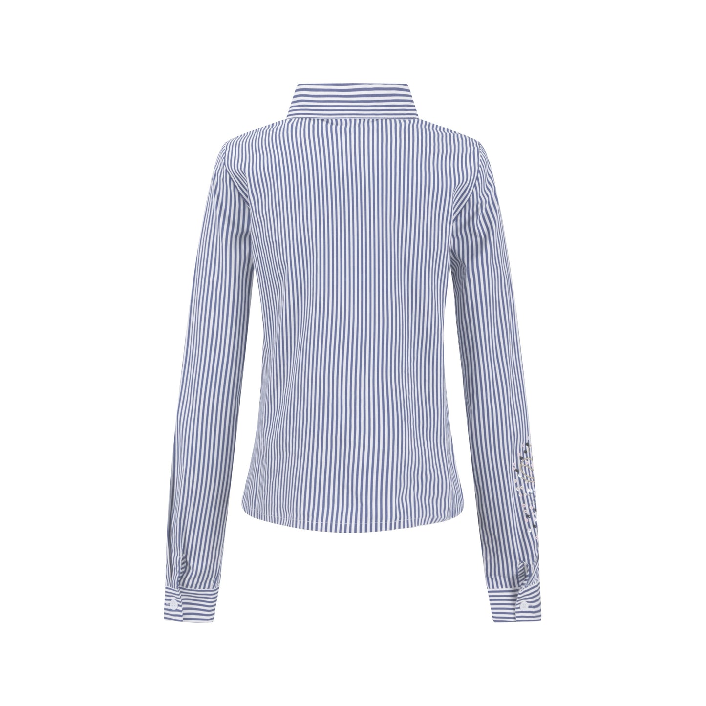 Embellished Pinstripe Blouse - Midnight