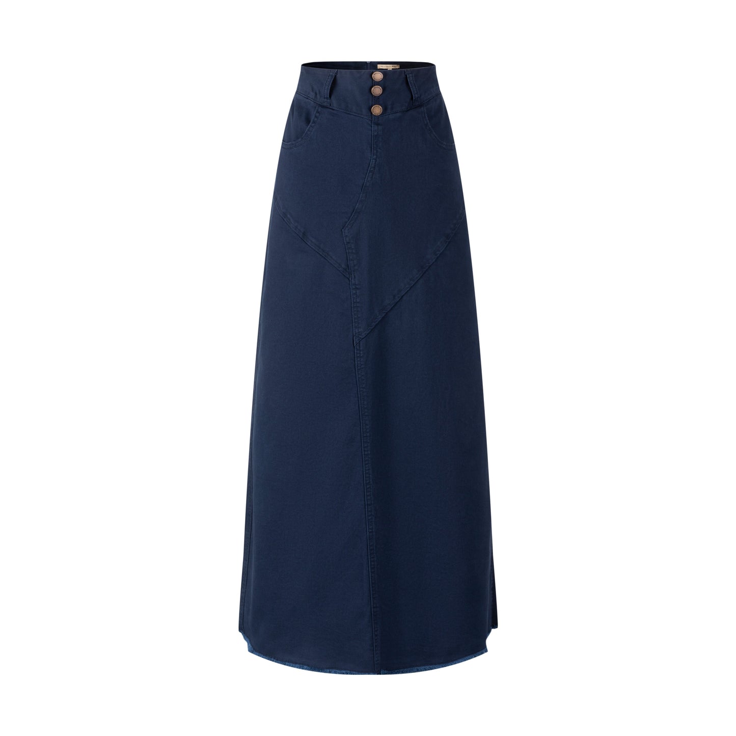 3 Button Denim Skirt - Midnight