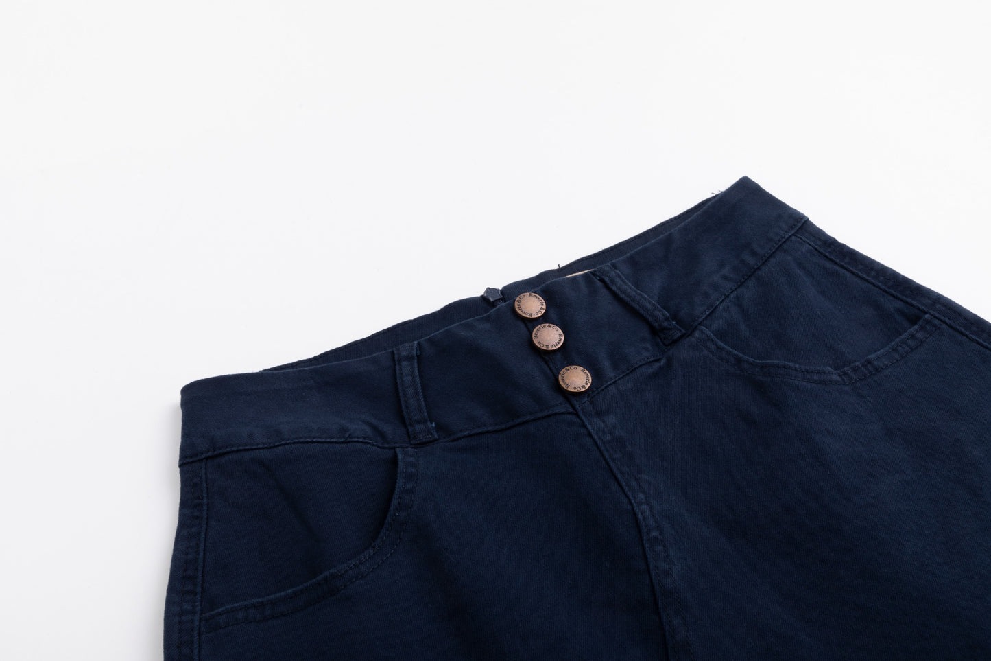 3 Button Denim Skirt - Midnight