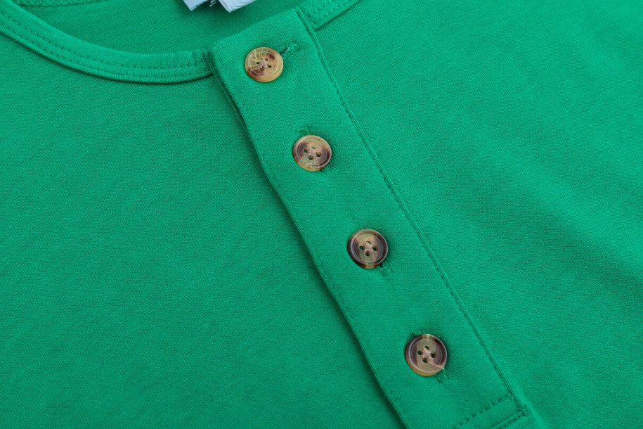 Basic Placket Dolman - Kelly Green