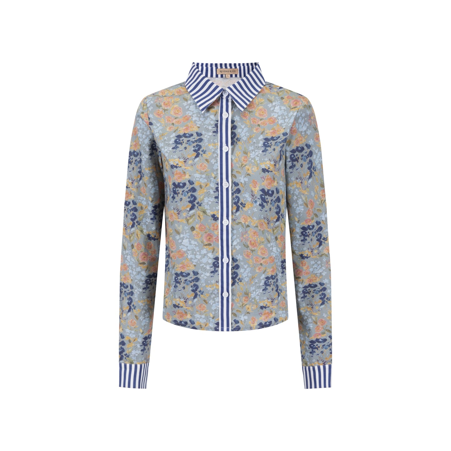 Multi Printed Striped Blouse