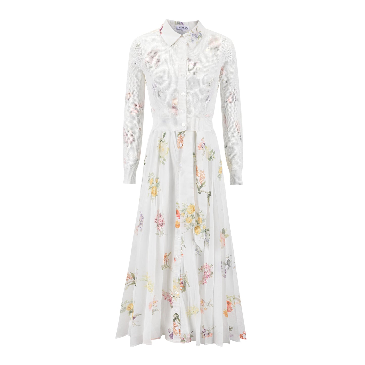 Light Floral Overlay Dress
