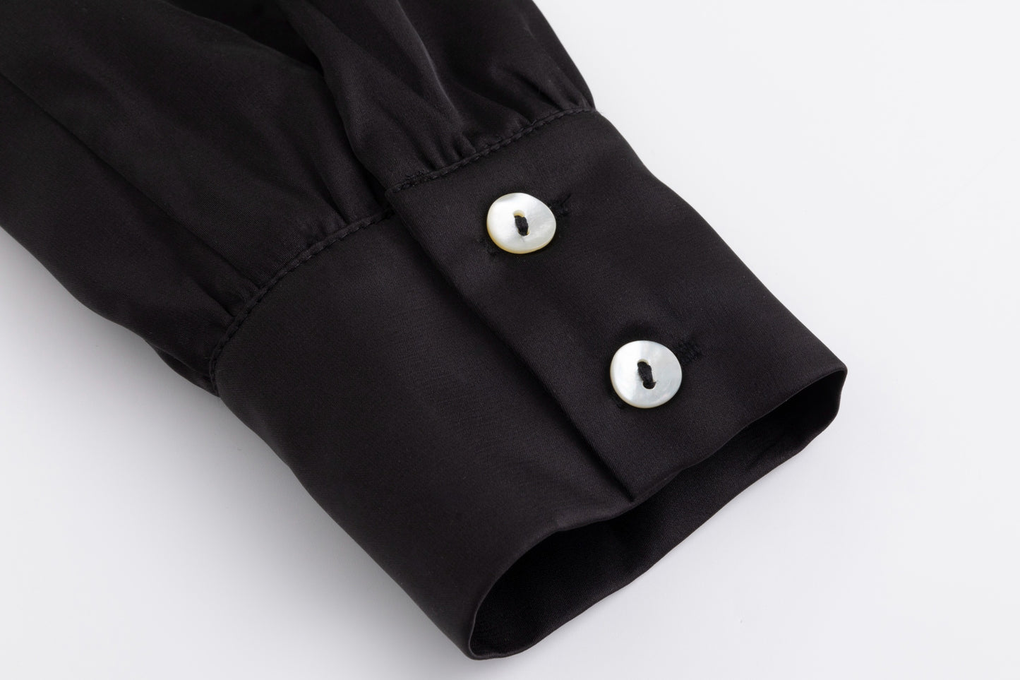 Wrap Pleated Dress - Solid Black
