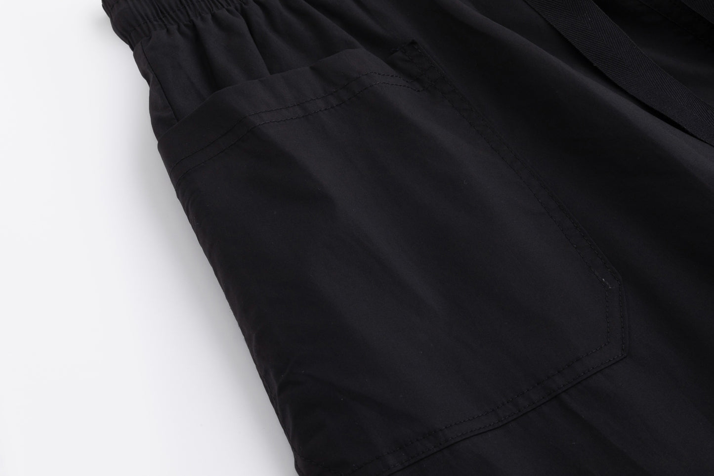 Cotton Skirt With Pockets - Black