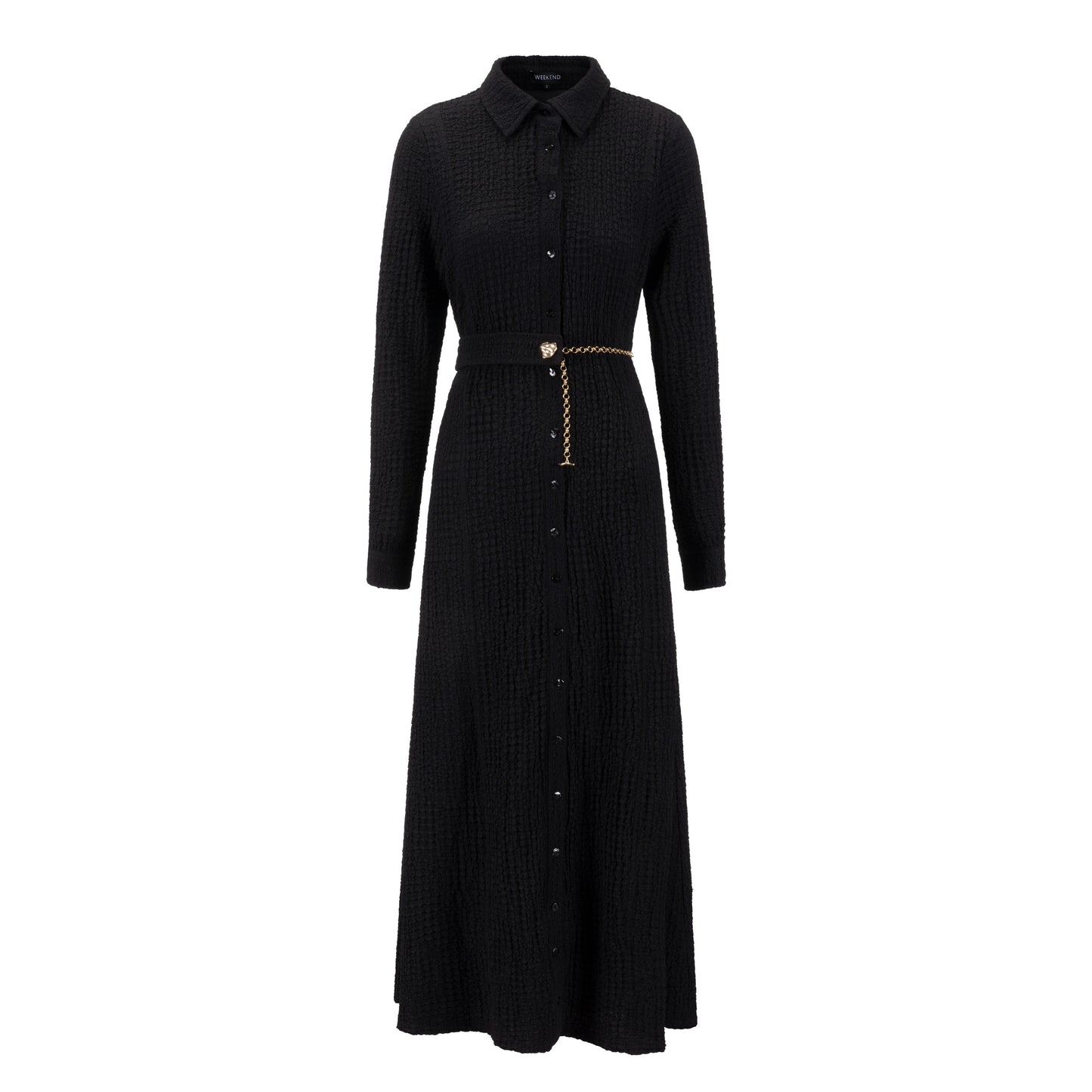 Black Dress With Gold Chain Belt