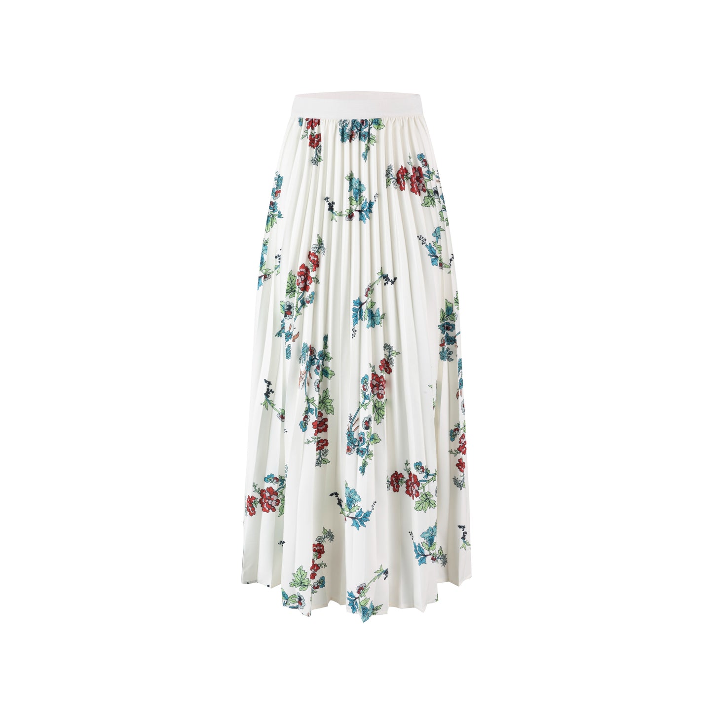 Printed Floral Pleated Skirt
