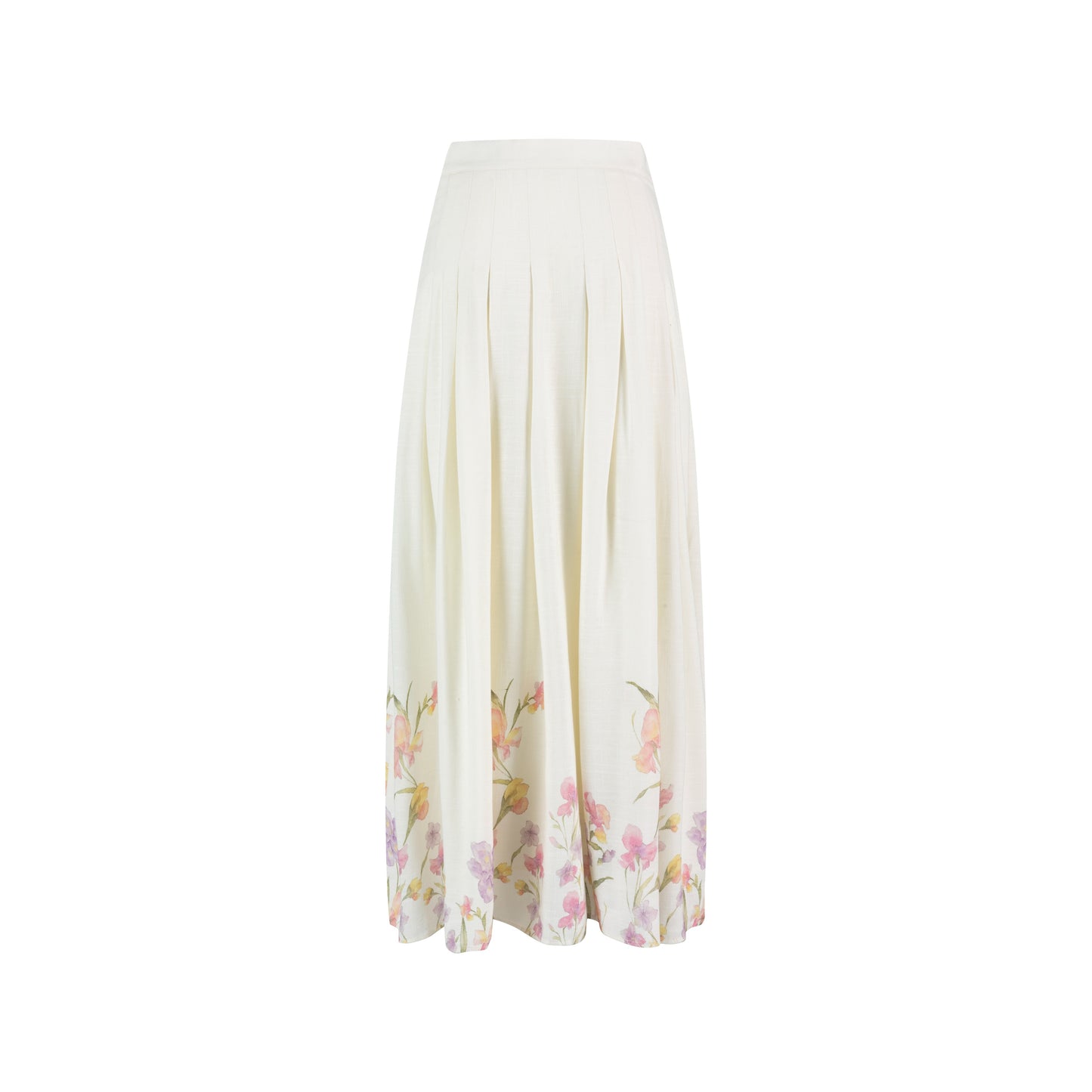 Pastel Floral Box Pleat Skirt