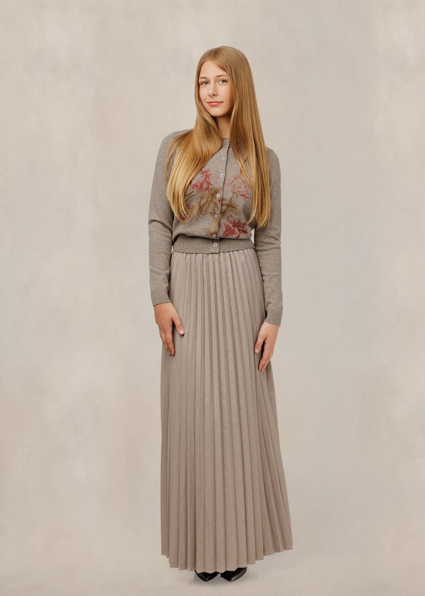 Stone Accordion Skirt