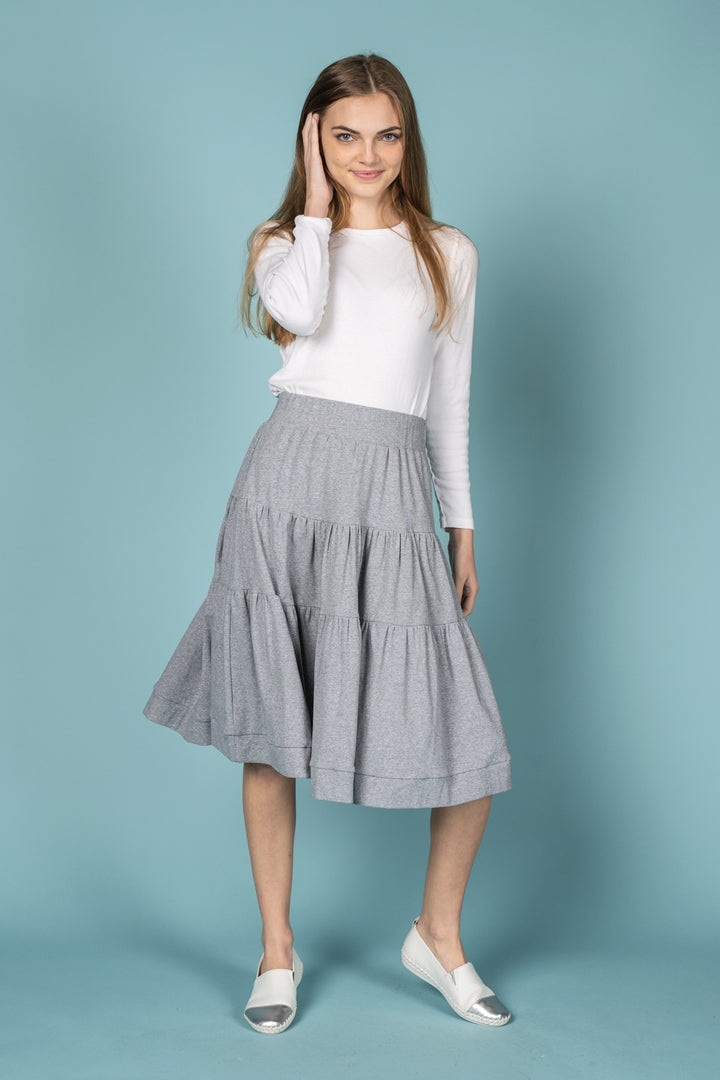 Heather Grey Layered Skirt