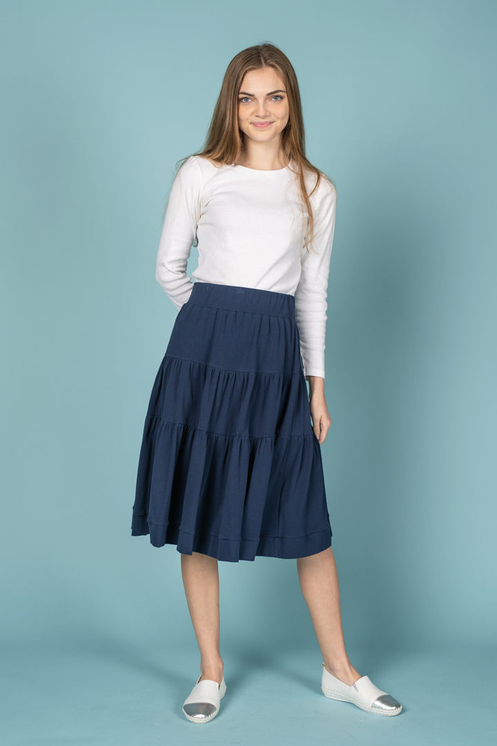 Navy Layered Skirt