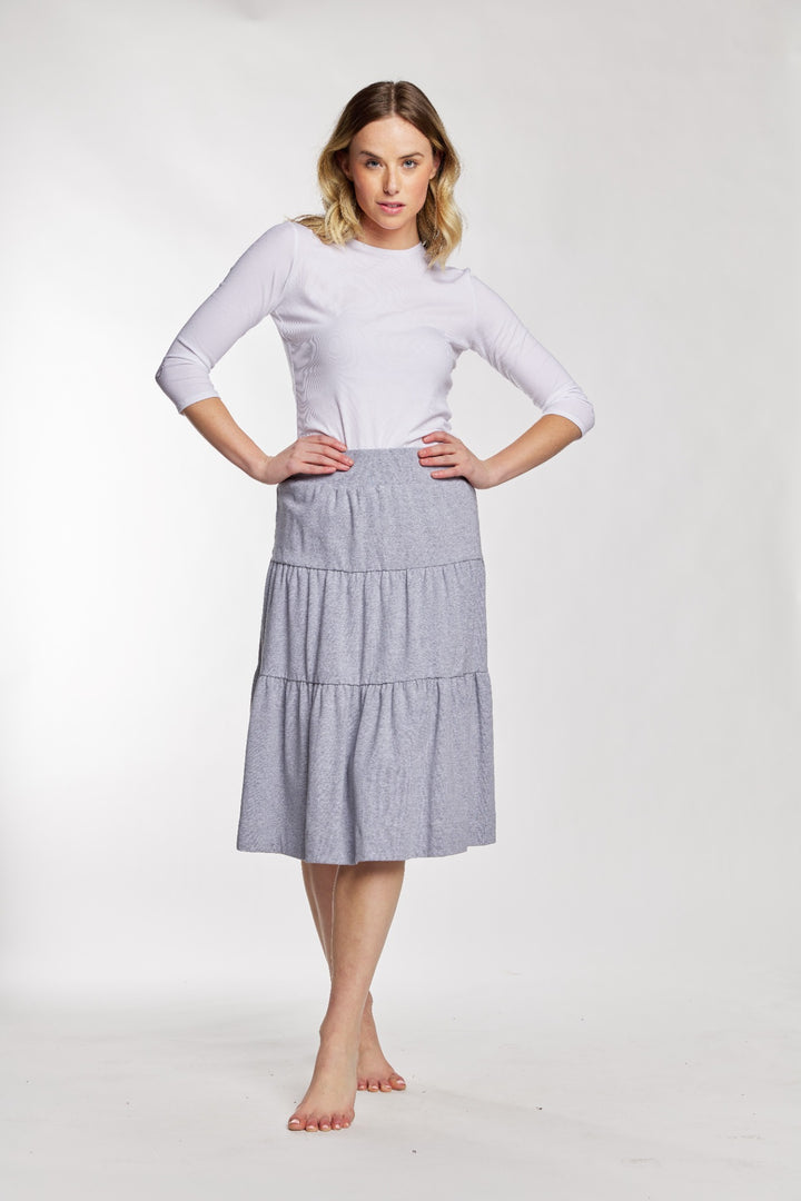 Heather Grey Layered Skirt