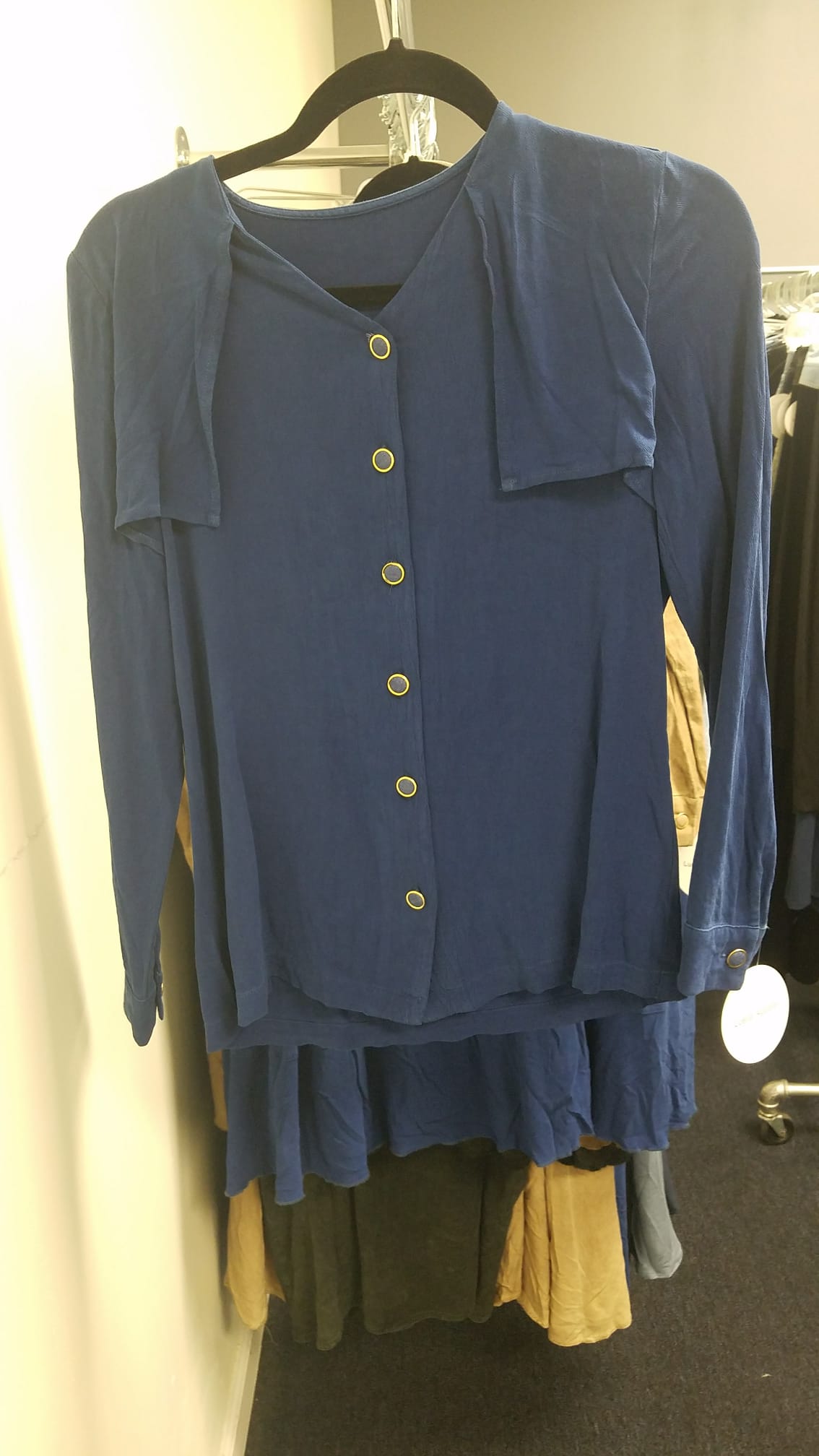 Blue Washed Shirt With Flaps
