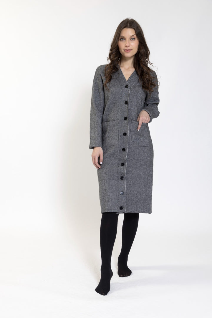 Black And White Cardigan Dress