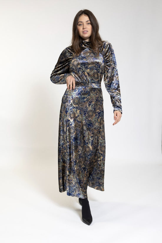 Multi-Color Printed Velour Top