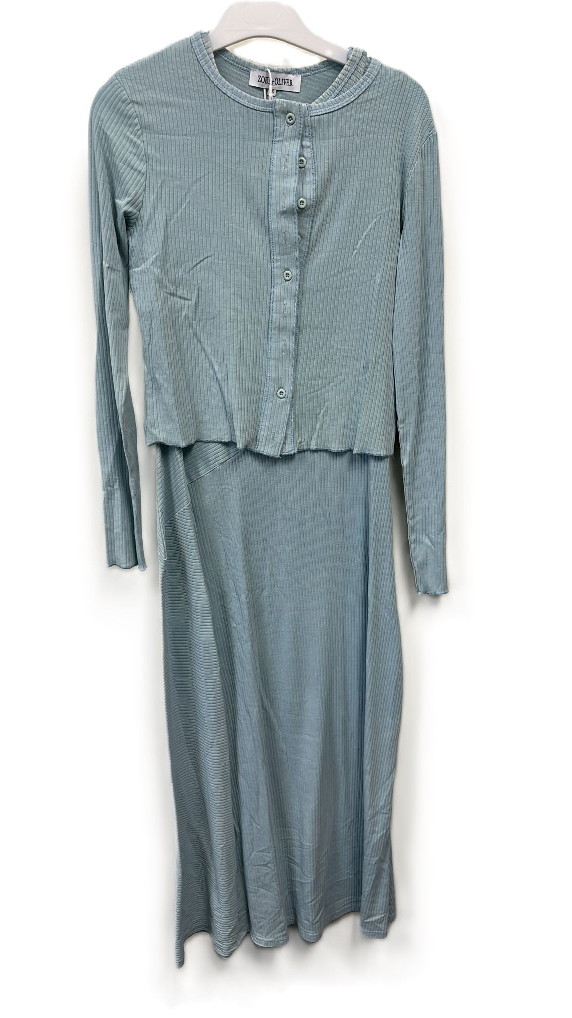 Light Blue Wash Knit Top And Dress