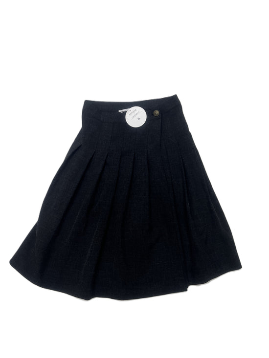 Pleated Wrap Skirt - Black