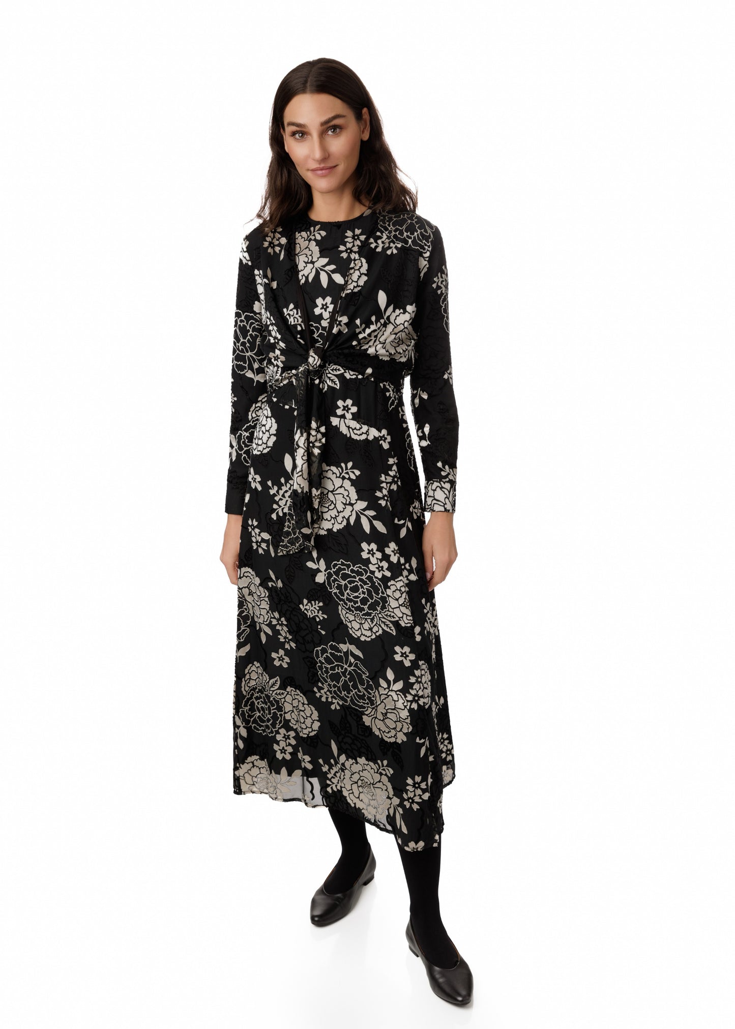 Black & White Flower Printed Top & Jumper