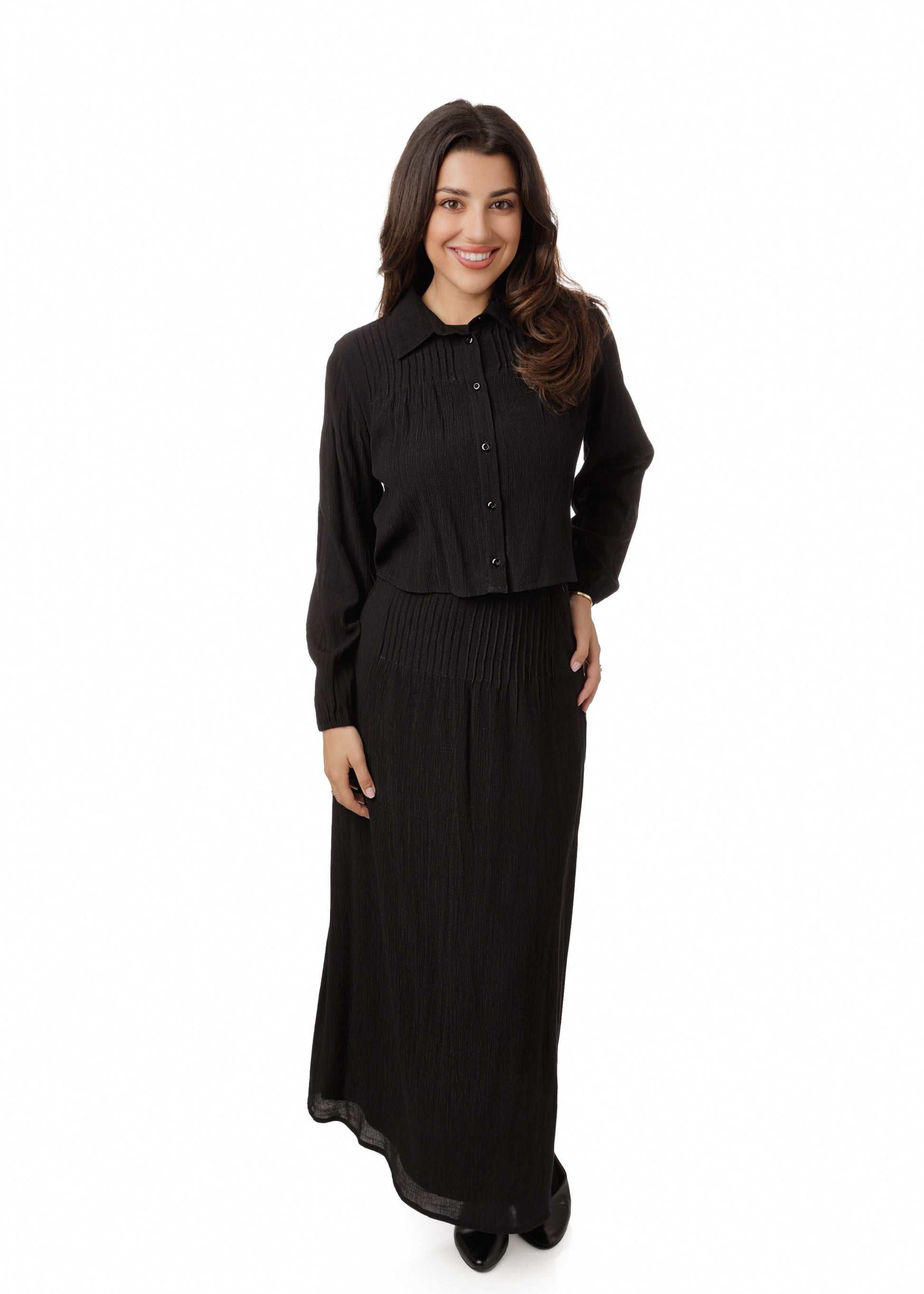 Black Chiffon Skirt