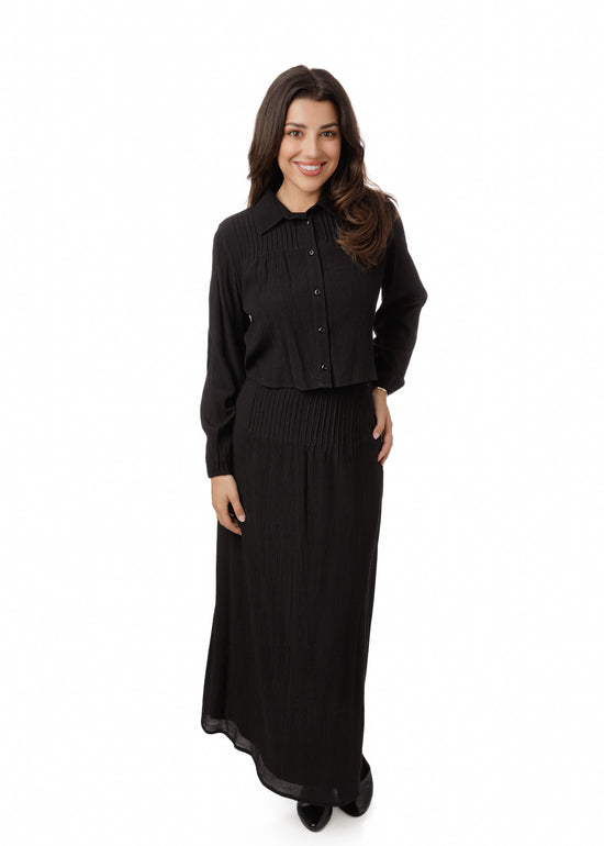 Black Chiffon Skirt