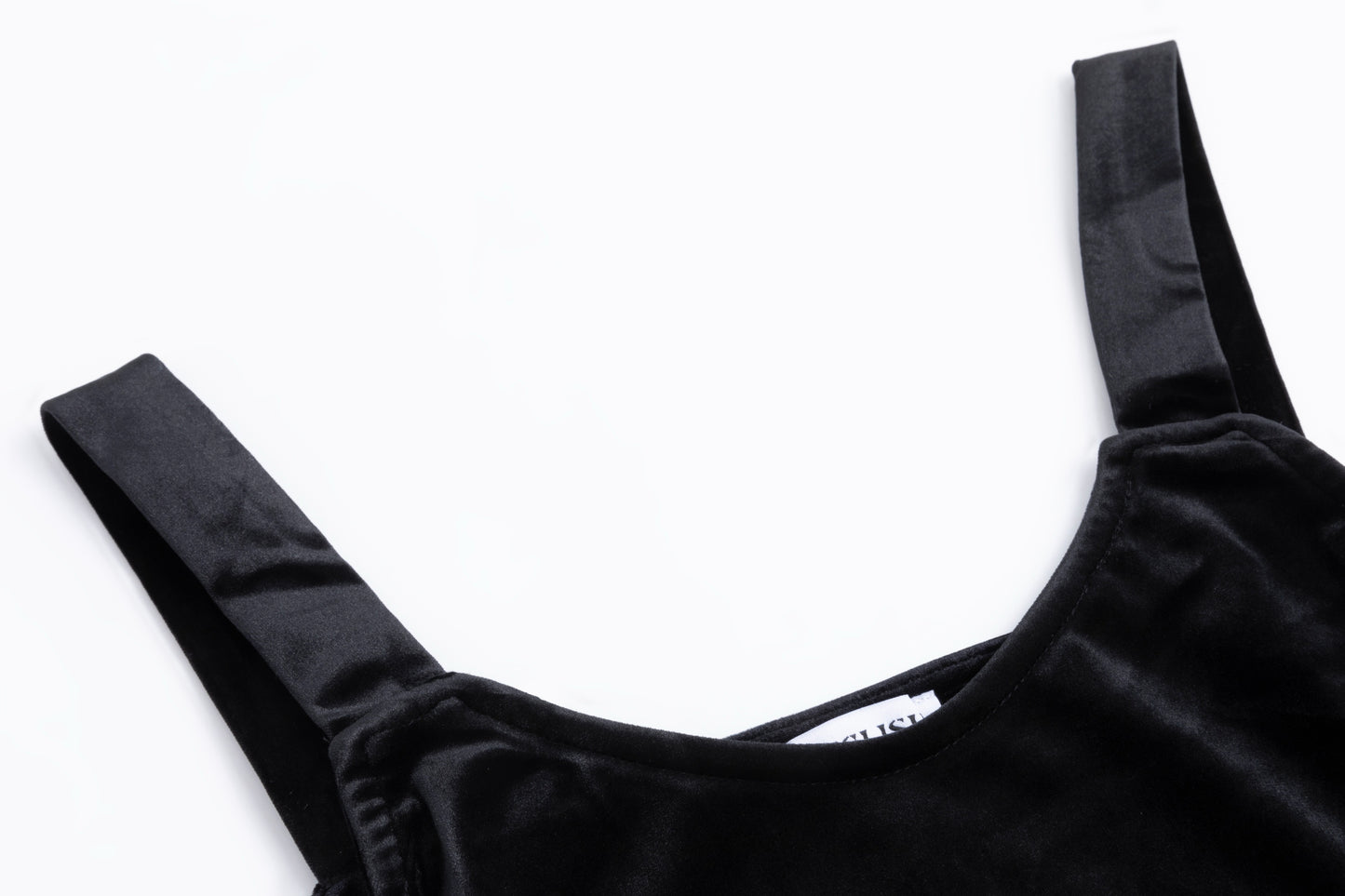 Velvet Jumper with Floral Velvet Mock Neck Underlay - Black