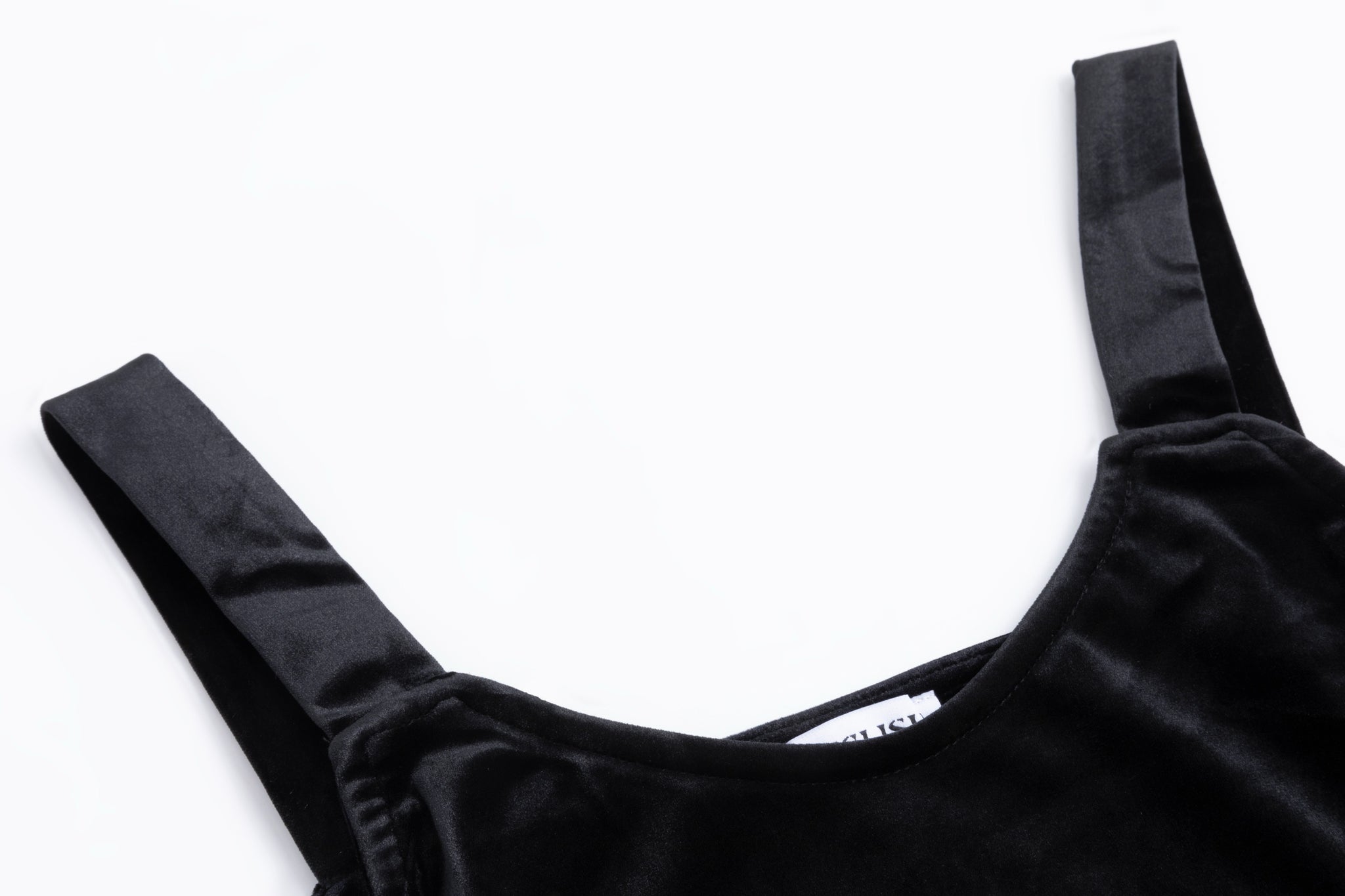 Velvet Jumper with Floral Velvet Mock Neck Underlay - Black