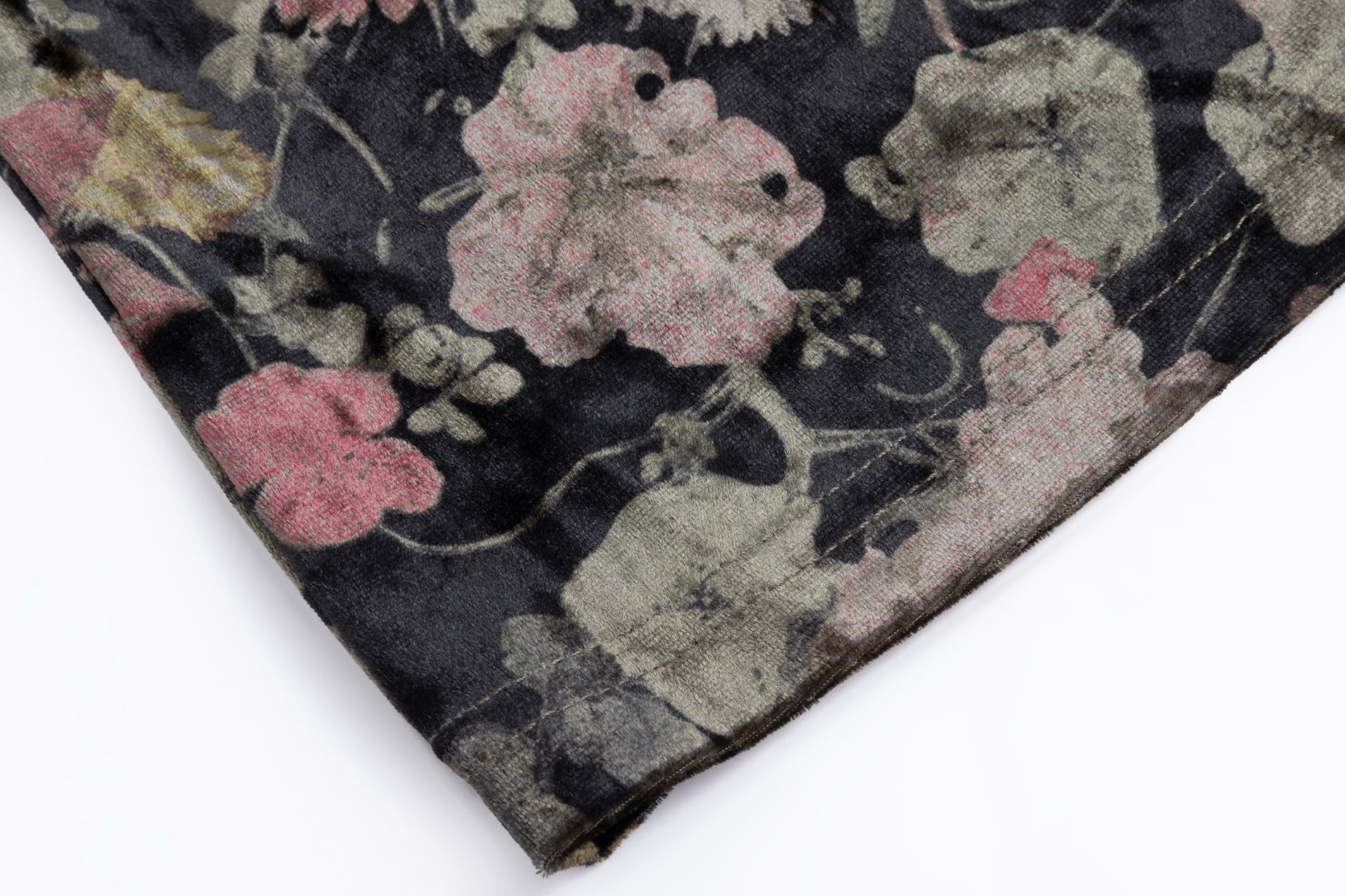 Floral Velour Mock-Neck Top - Black – The Runway Company