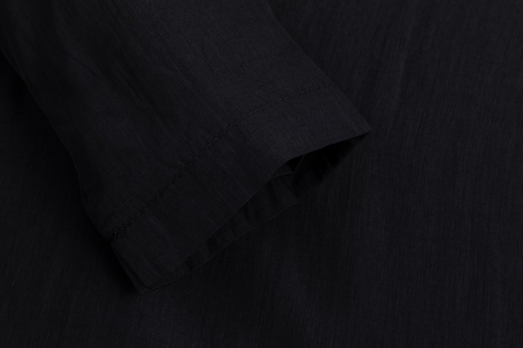 Solid Dress With Lace Top Overlay - Black