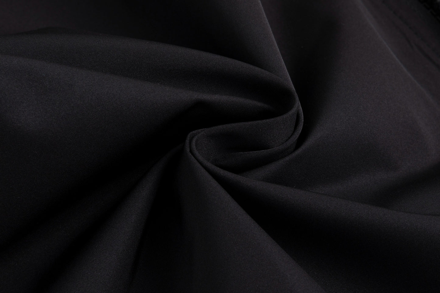 Solid Jumper With Exposed Zipper - Black