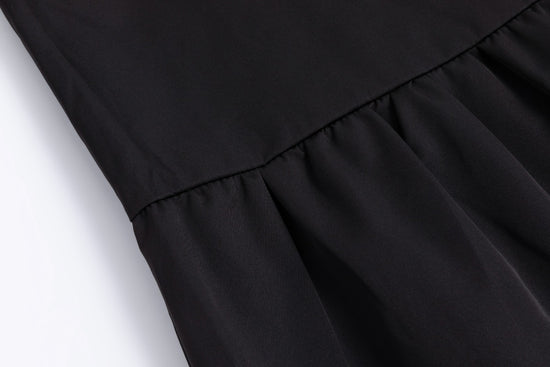 Solid Jumper With Exposed Zipper - Black