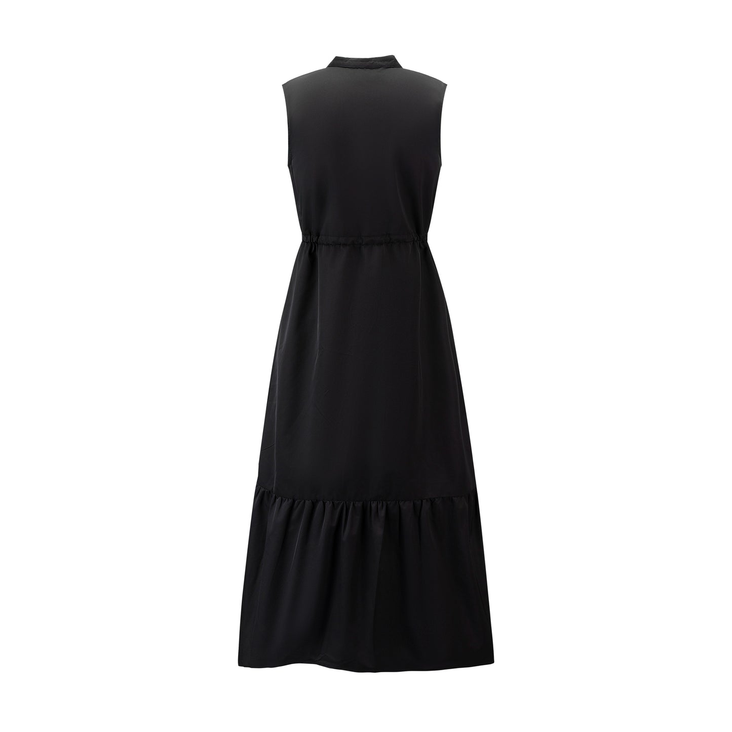 Solid Jumper With Exposed Zipper - Black