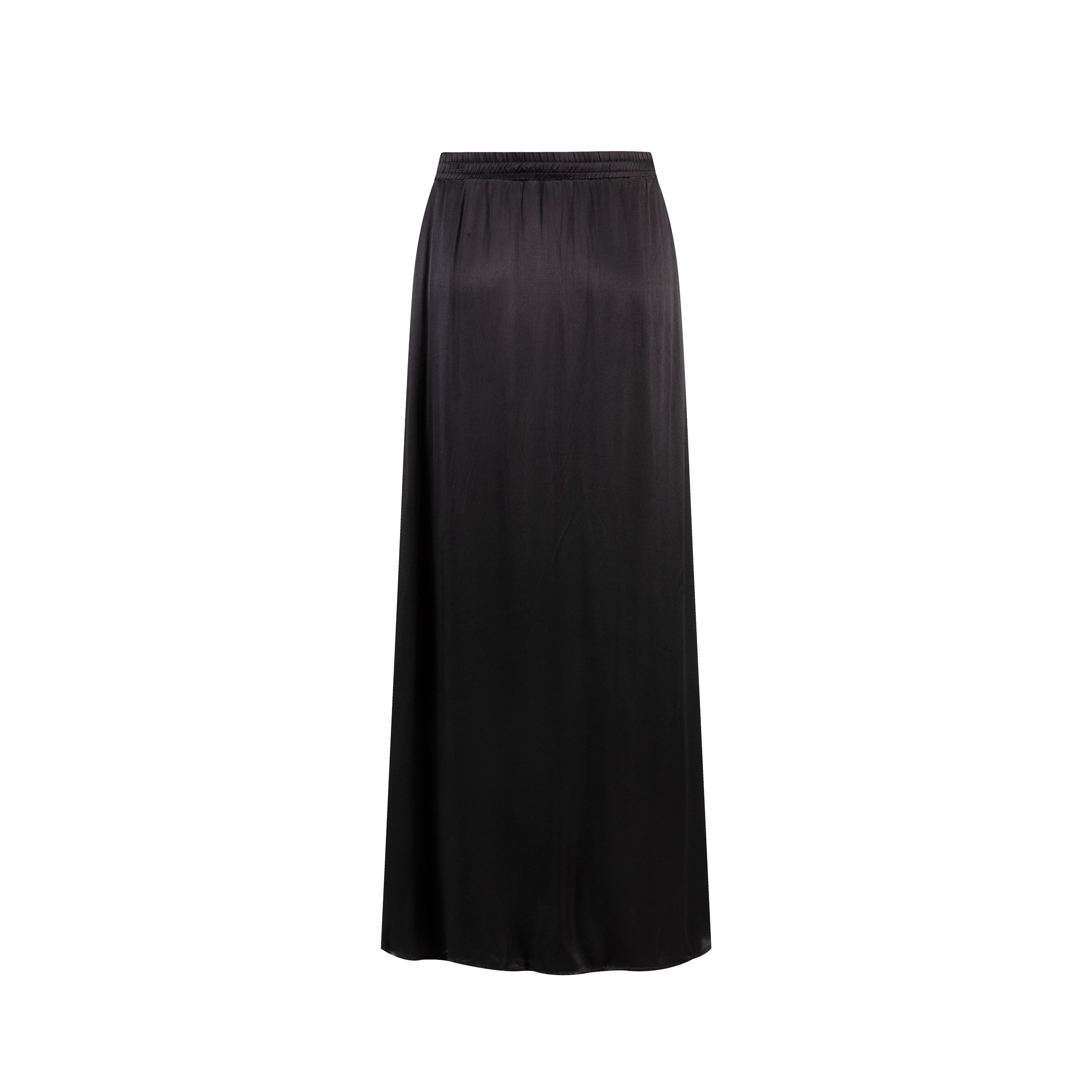 Solid Silk Skirt - Black
