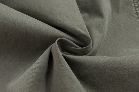 Acid Wash Drawstring Skirt - Green