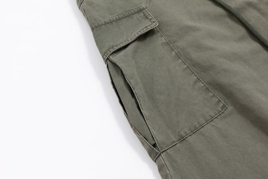 Acid Wash Drawstring Skirt - Green